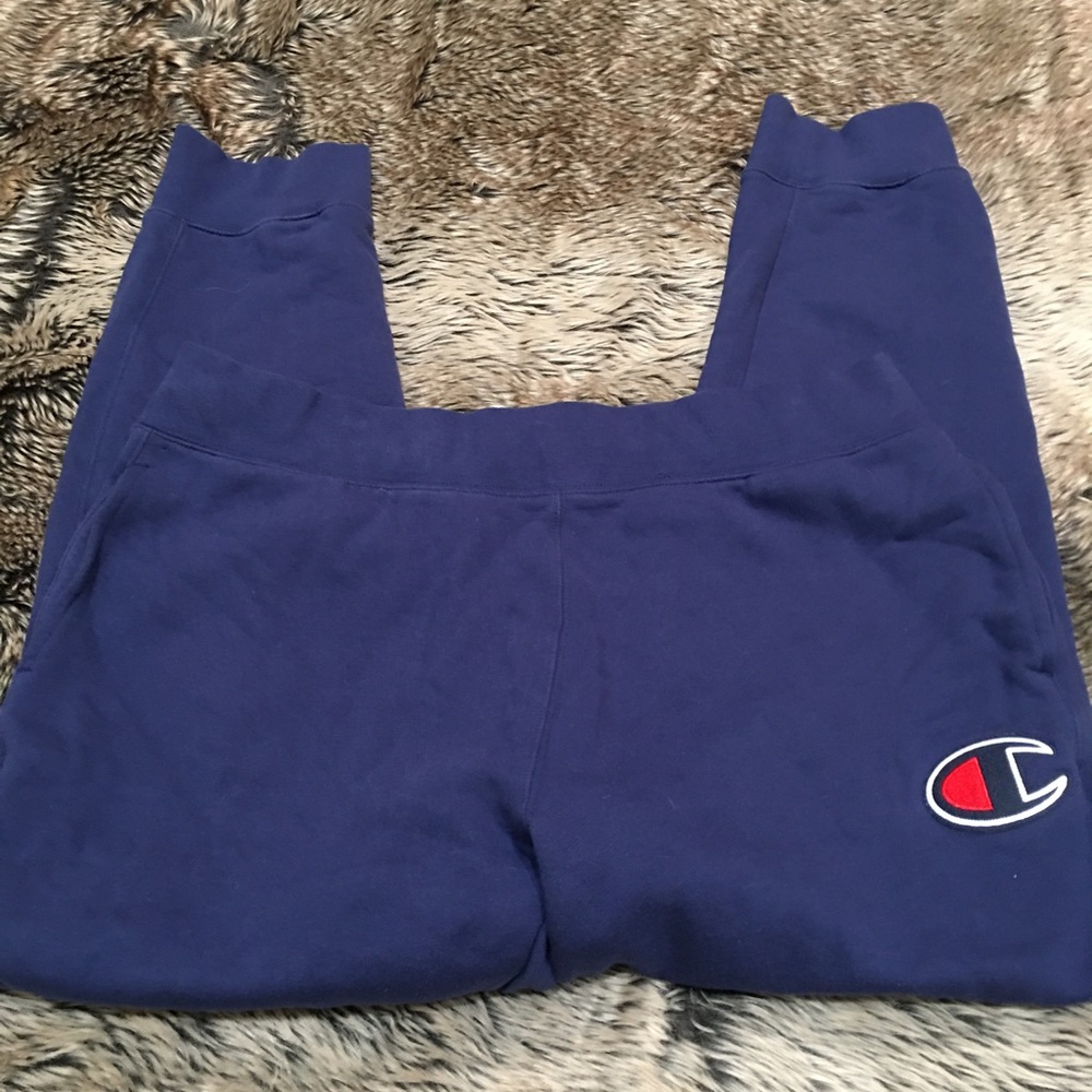 Champion Big C Logo Blue Joggers Authentic Athletic Wear *Size XL*